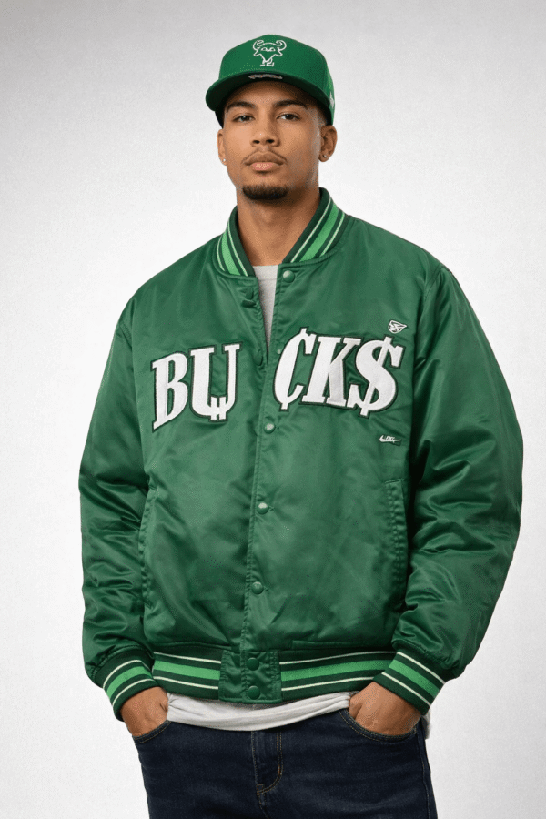 Bucks Green Varsity Bomber Jacket – Streetwear Style