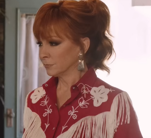 Reba McEntire Red Western Fringe Jacket Shirt - Image 3