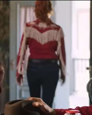 Reba McEntire Red Western Fringe Jacket Shirt - Image 5