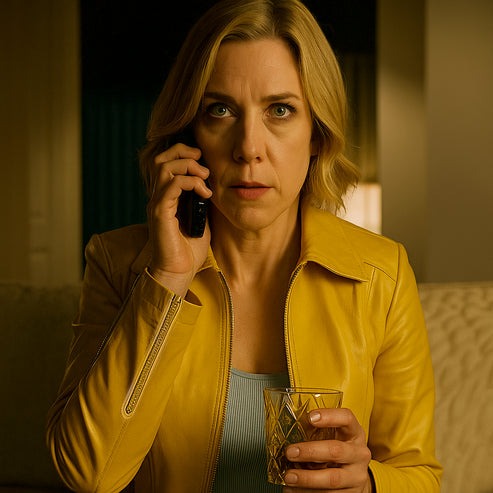 Rhea Seehorn Pluribus Yellow Leather Jacket - Image 3