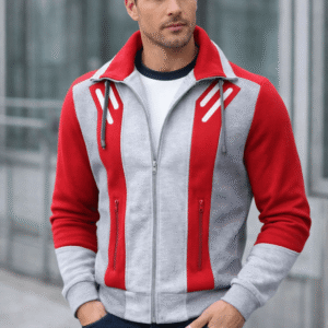 Beast Boy Titans Red & Grey Fleece Jacket