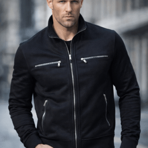 High Voltage Black Biker Style Jacket