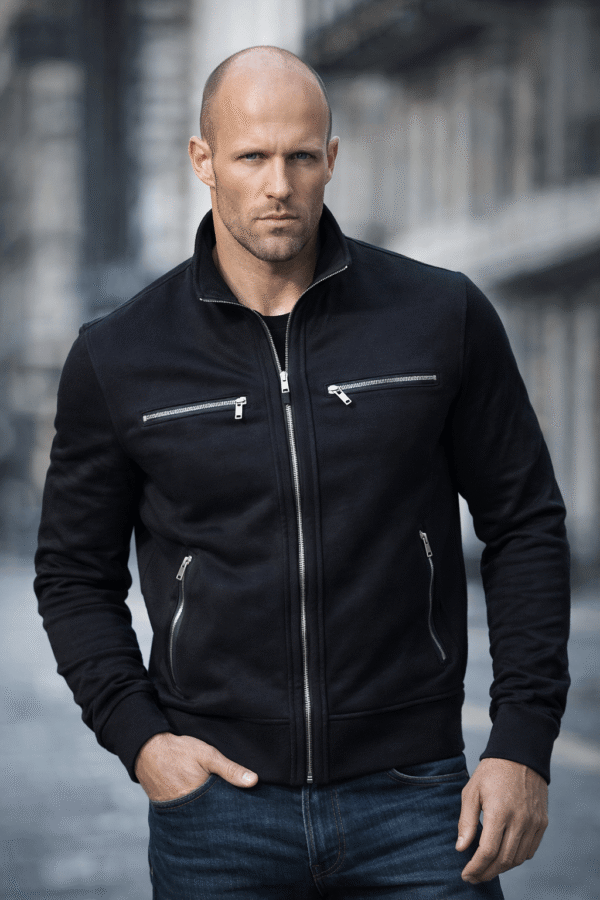 High Voltage Black Biker Style Jacket