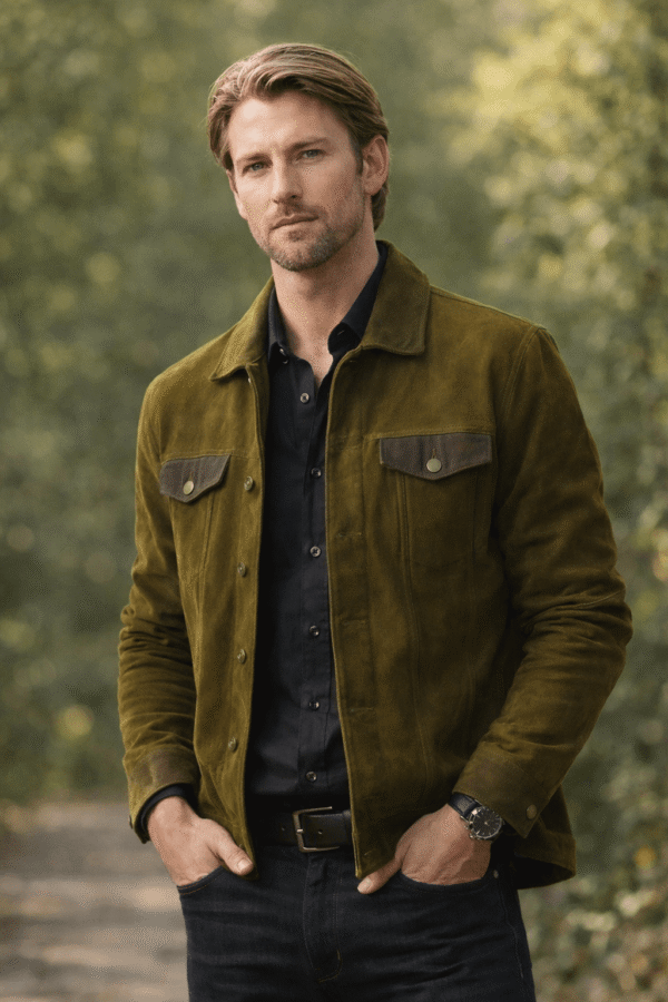 Hitman 2024 Suede Leather Jacket for Men