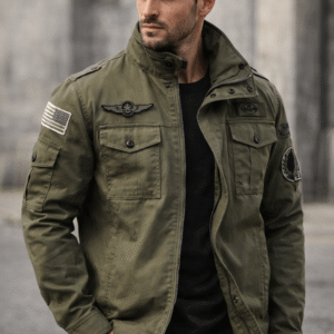 Retro Green Combat Jacket Men’s Vintage Look