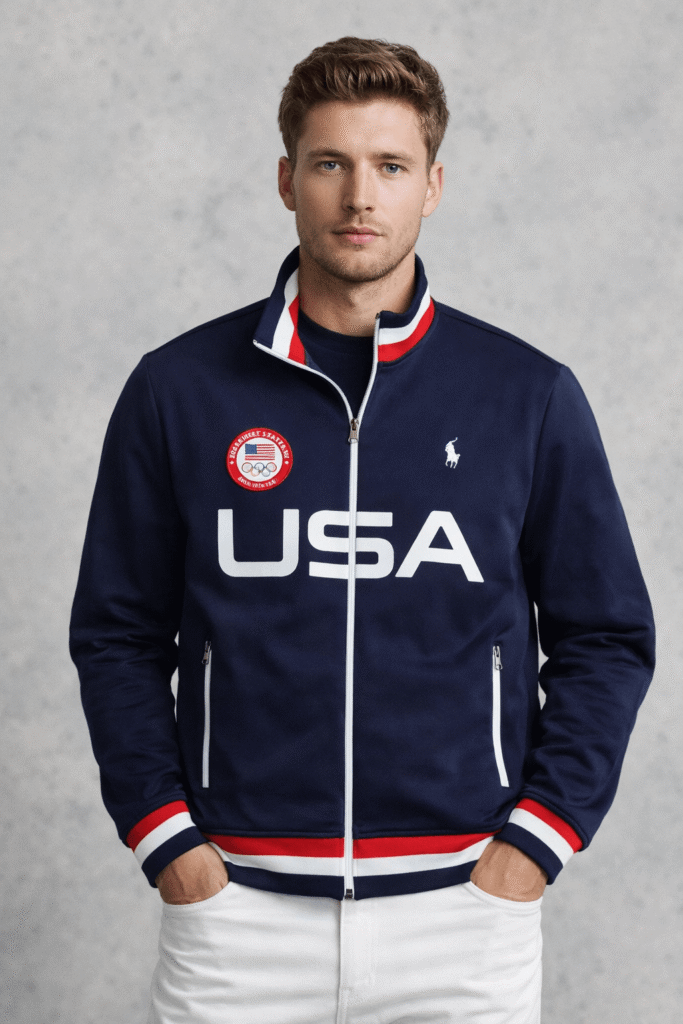 Team USA Navy Track Jacket by Ralph Lauren