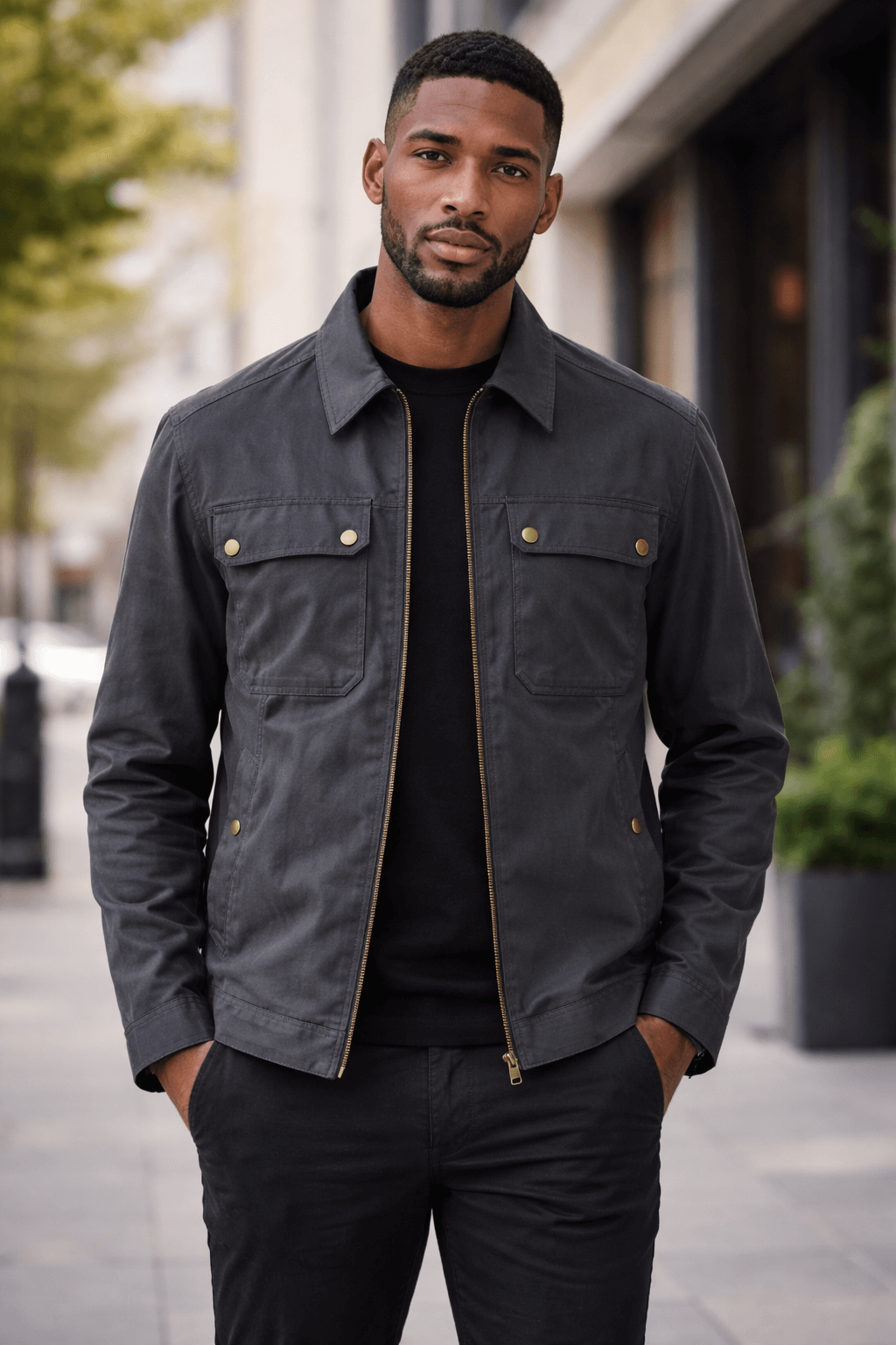 Justin Hartley Tracker 2024 Black Jacket