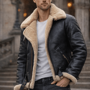 Men’s B3 Shearling Leather Bomber Jacket