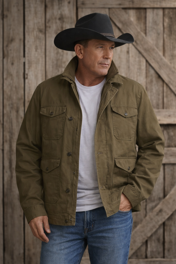 Yellowstone John Dutton Brown Cotton Jacket