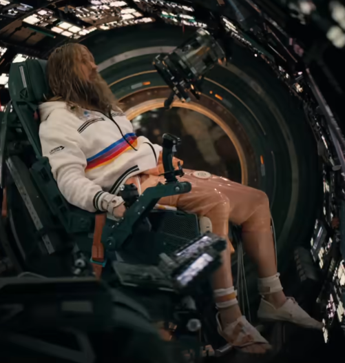 Hail Mary White Rainbow Stripe Track Jacket - Image 3