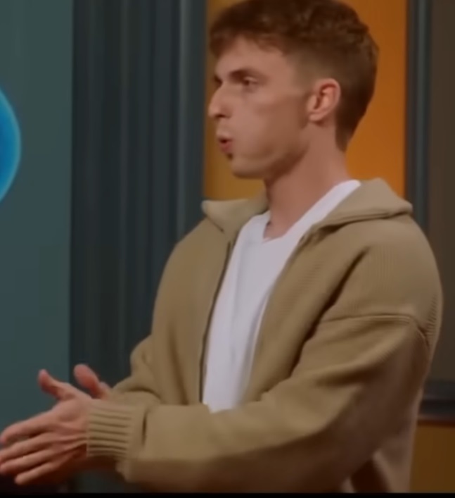 Men’s Beige Hooded Zip-Up Casual Jacket - Image 4