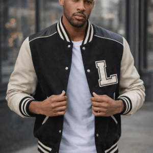 Men’s Retro-Inspired Varsity Bomber Jacket