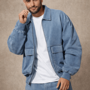 Men’s Blue Padded Casual Jacket