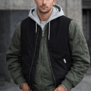 Men’s grey Hooded Winter Casual Jacket